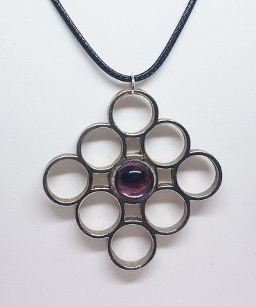 lilac stone hole pendant