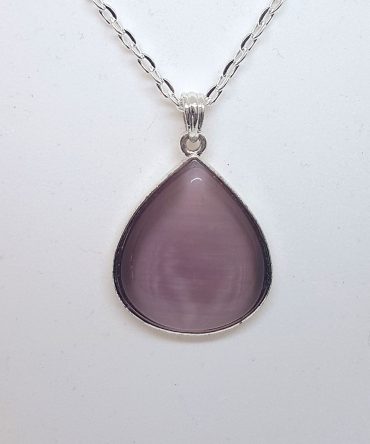 purple silver pendant