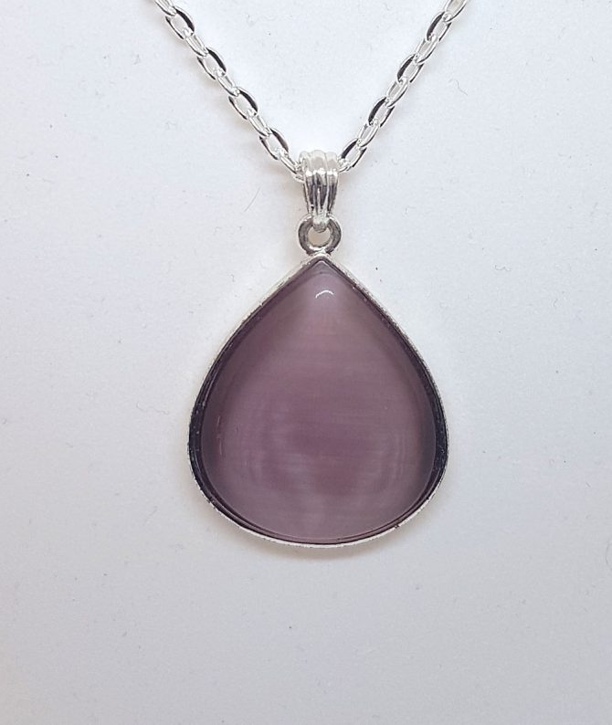 purple silver pendant