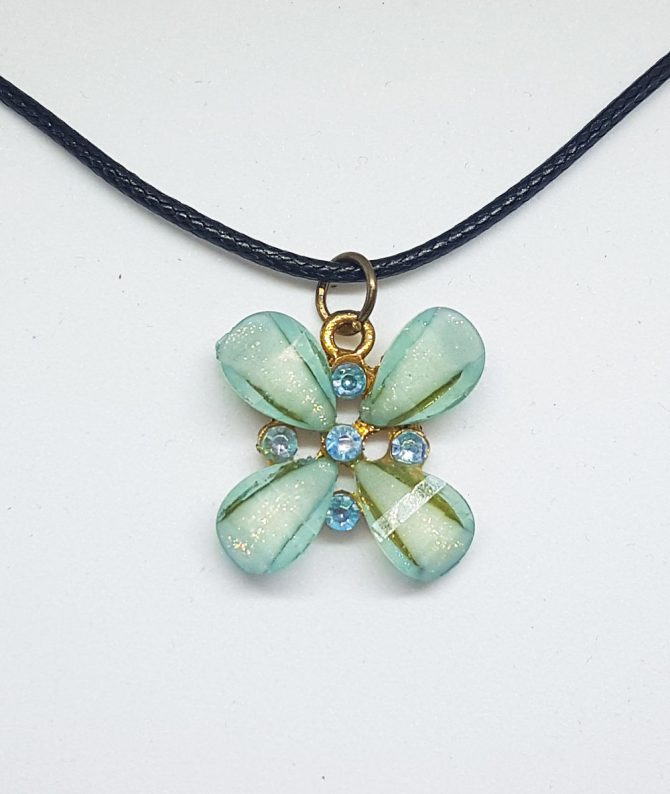 light green gold pendant
