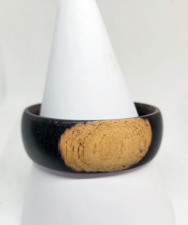 Light and dark brown wooden bangle