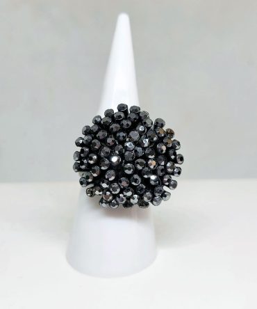 Large black cluster ring