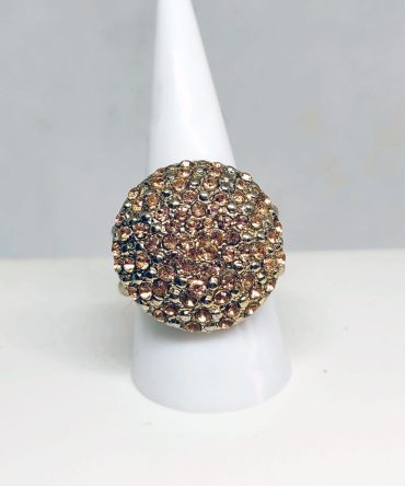 Large gold cluster ring vintage
