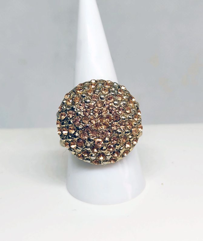 Large gold cluster ring vintage