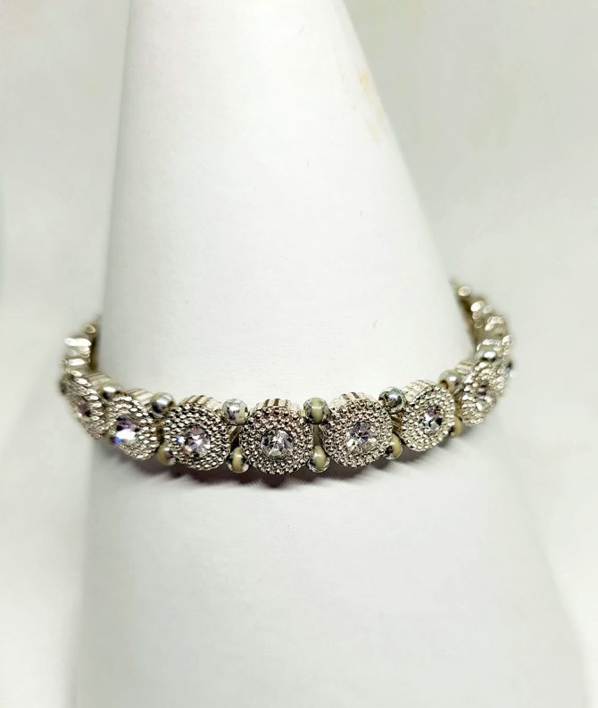 Crystal cluster bracelet vintage