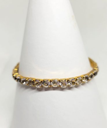 Gold square crystal bracelet vintage