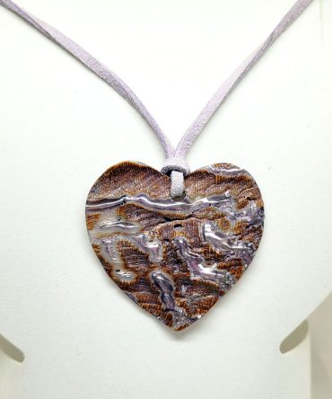 Purple heart necklace