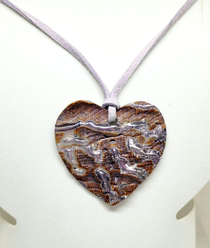 Purple heart necklace
