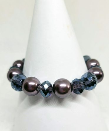 Purple bead bracelet