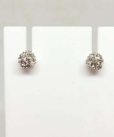 Clear stone cluster stud earrings