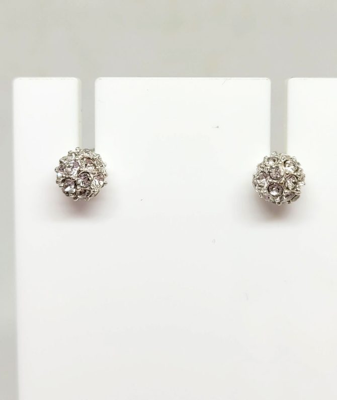 Clear stone cluster stud earrings