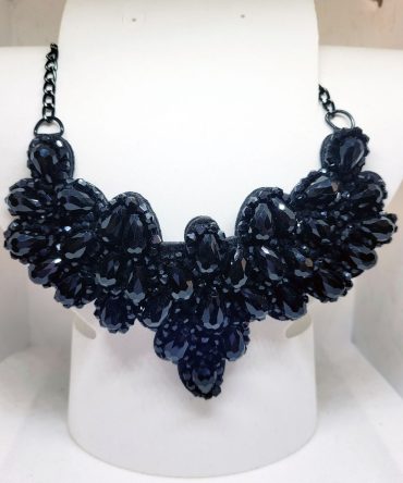 Black bead Gothic necklace