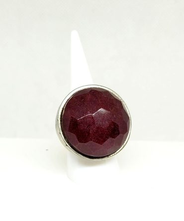 Chunky silver purple ring vintage