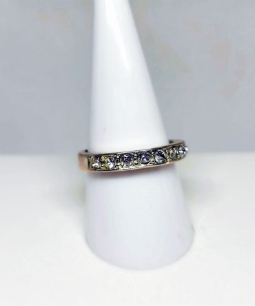 Clear stone silver ring vintage