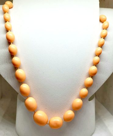 Peachy orange bead necklace