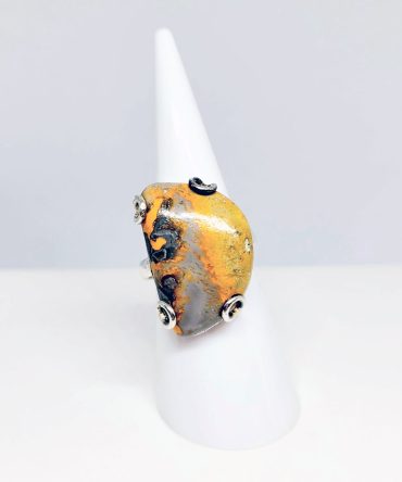 Bumblebee silver ring