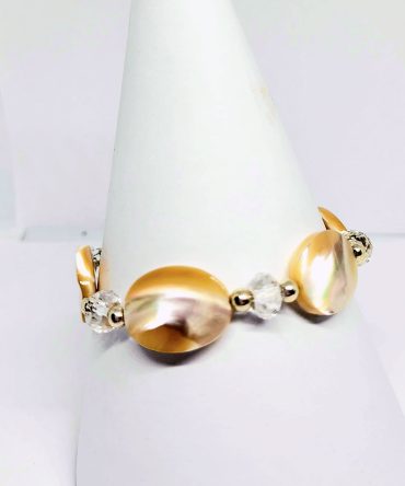 Cream oval bead bracelet