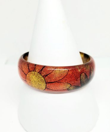 Orange flower bangle