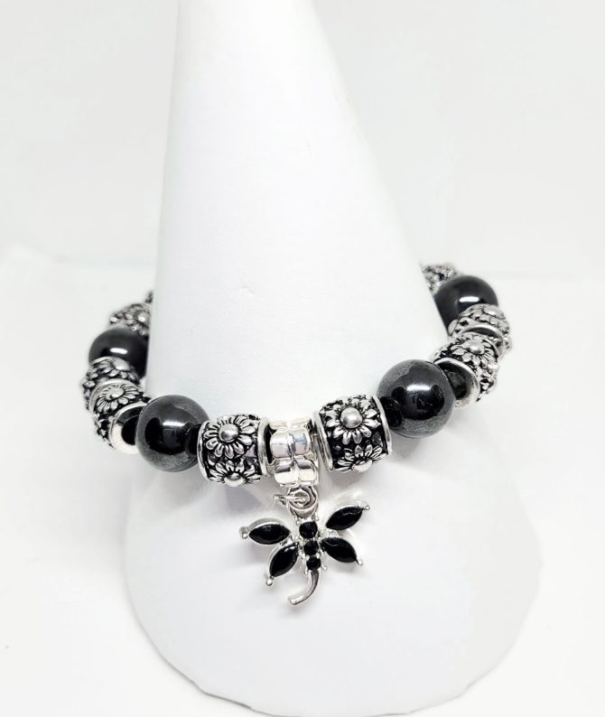 Butterfly hematite bracelet