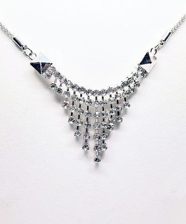 Diamante necklace and stud earring set