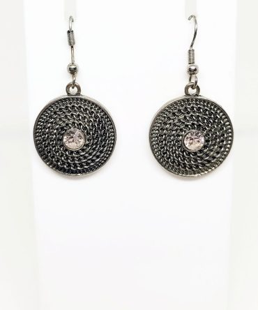 Bronze disc earrings vintage