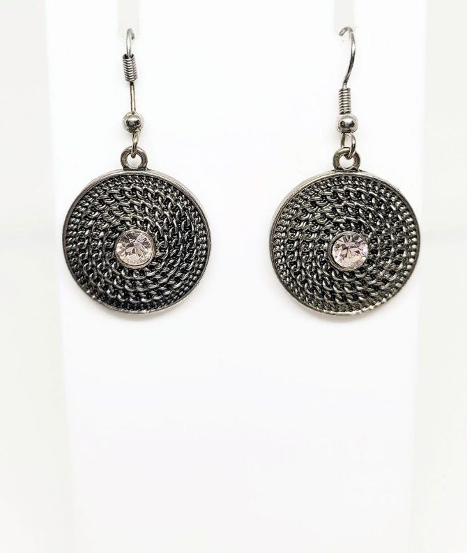 Bronze disc earrings vintage