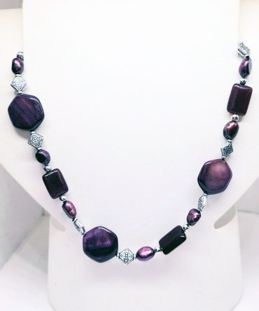 Purple pearl necklace