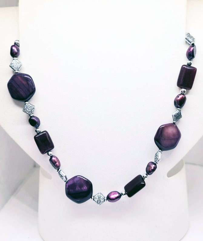 Purple pearl necklace