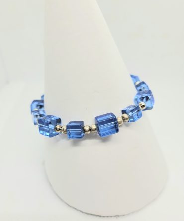Blue squares bracelet