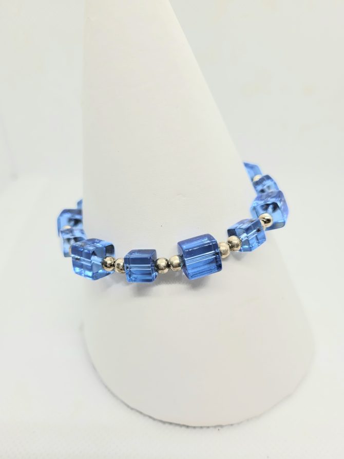 Blue squares bracelet