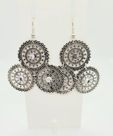 Circles silver earrings