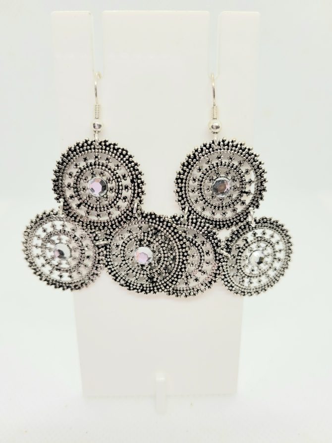 Circles silver earrings