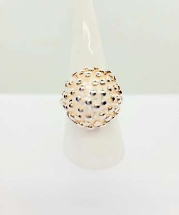 Gold puffball ring