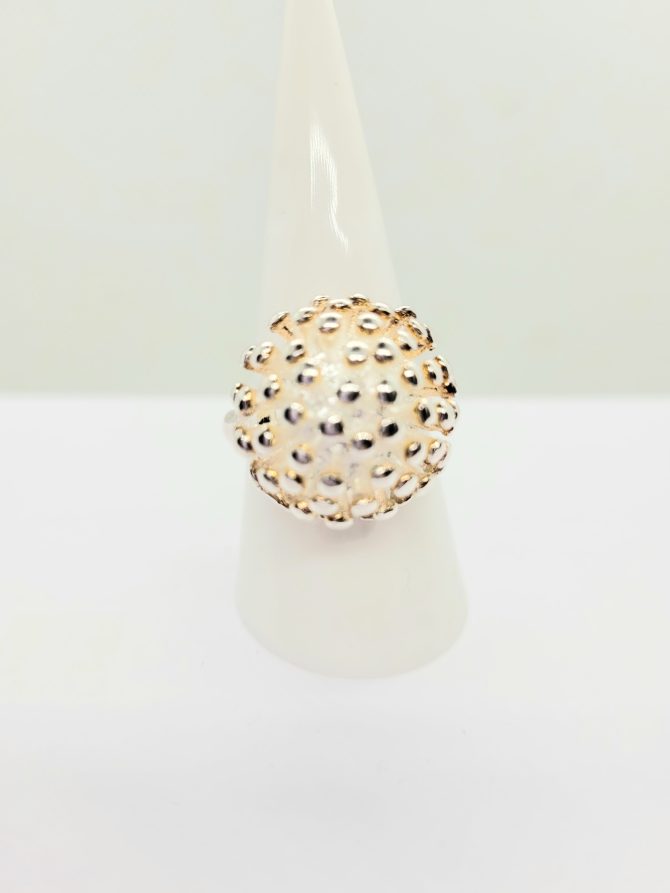 Gold puffball ring