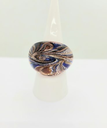 Glass multicoloured ring