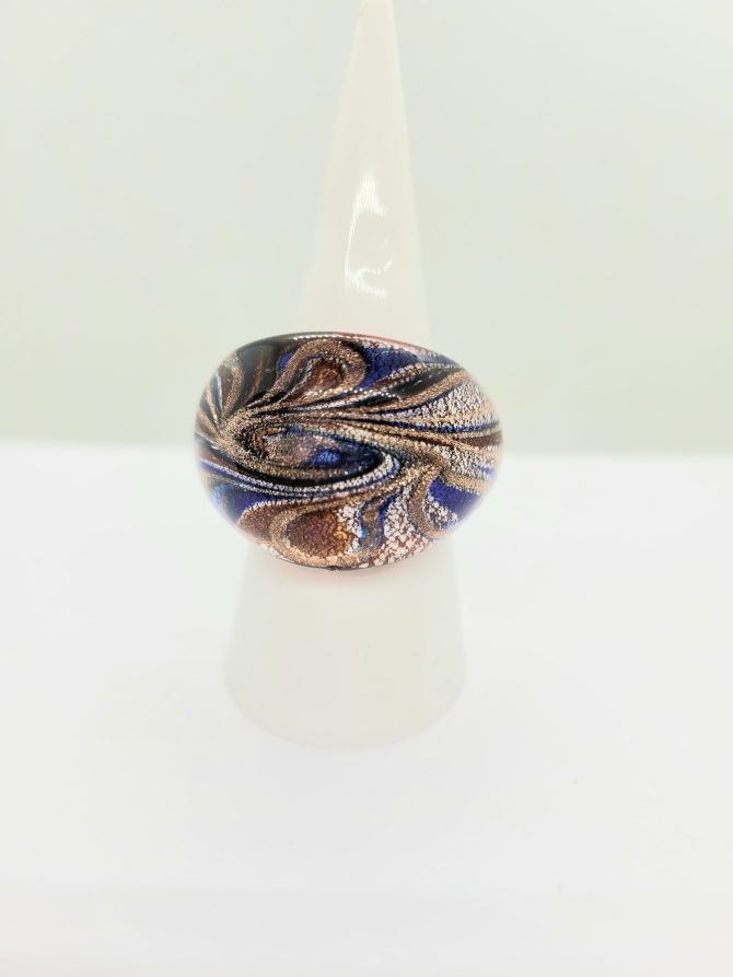 Glass multicoloured ring