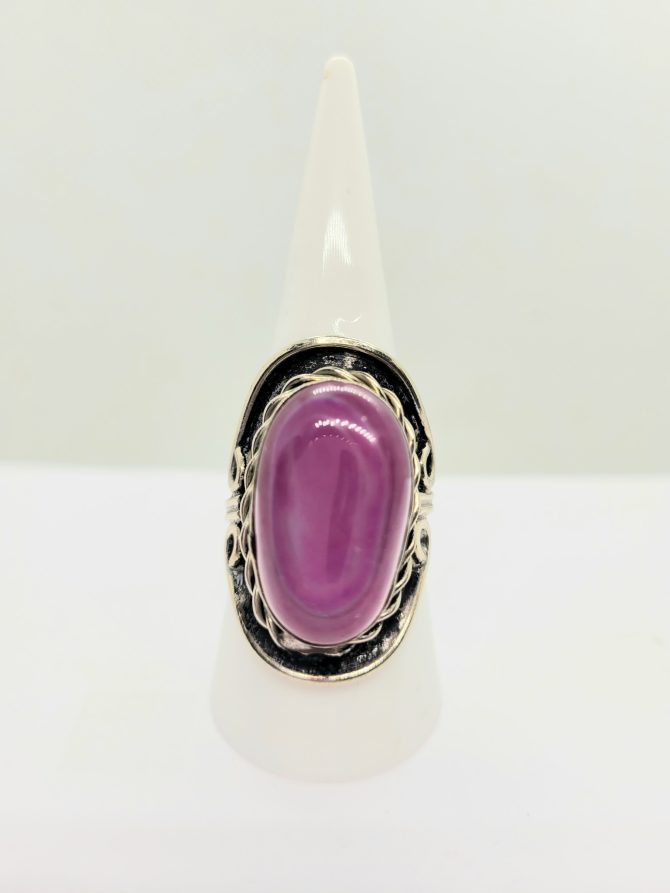 Large purple oval ring