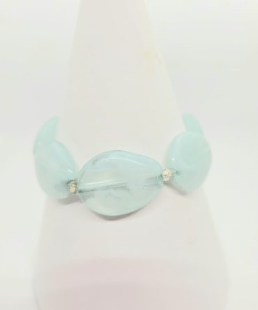 Pale blue bead bracelet
