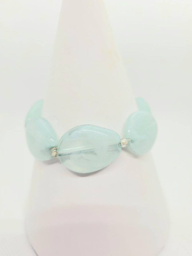 Pale blue bead bracelet