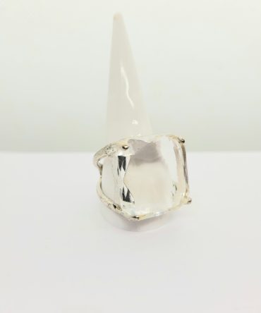 Large clear statement ring