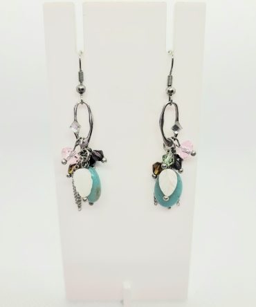 Charm drop earrings