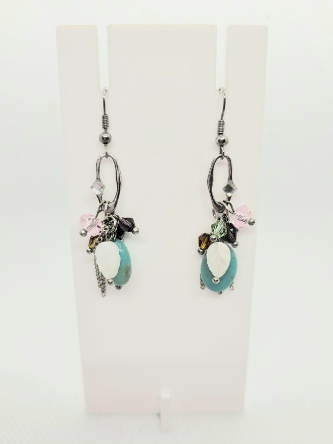 Charm drop earrings
