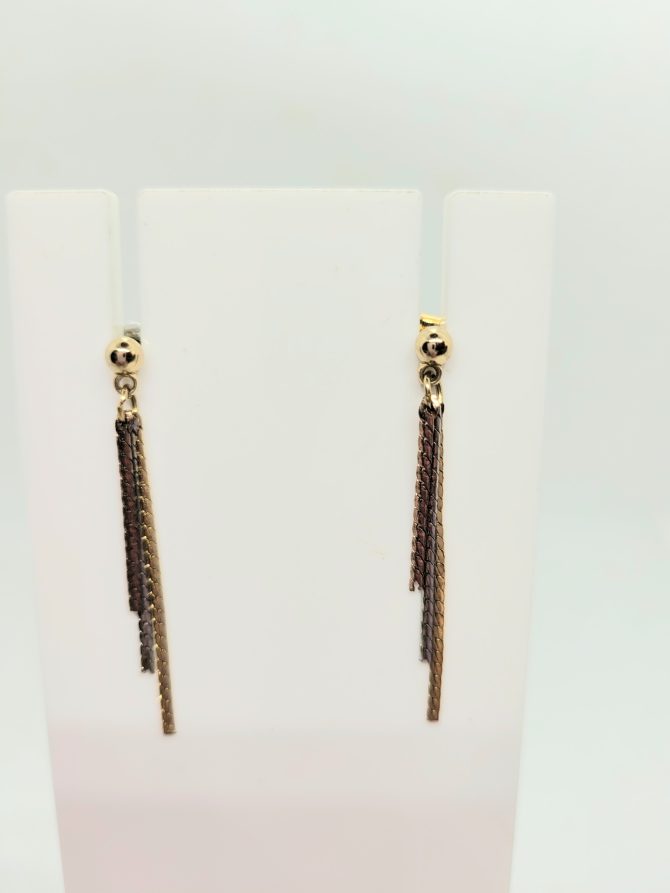 Drop 3 strand earrings