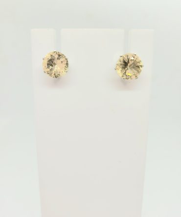 Yellow gem stud earrings vintage