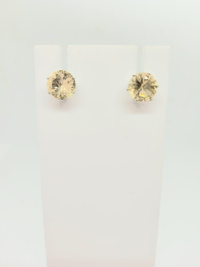 Yellow gem stud earrings vintage