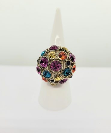 Multi coloured gold ring