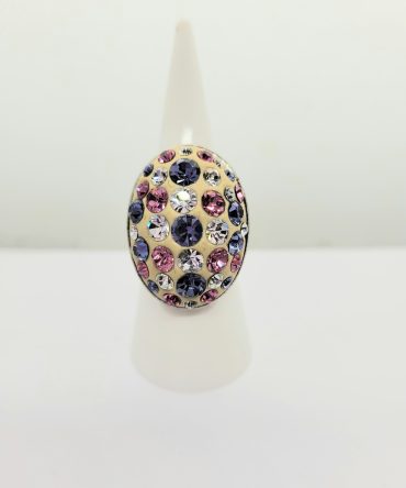 Large pink purple oval ring