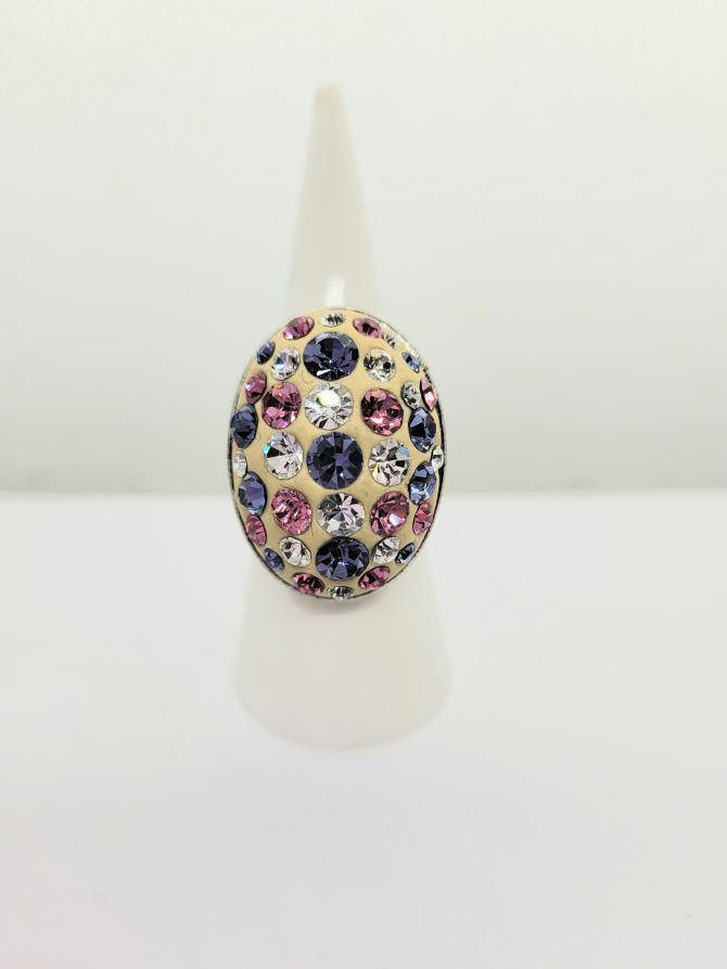 Large pink purple oval ring