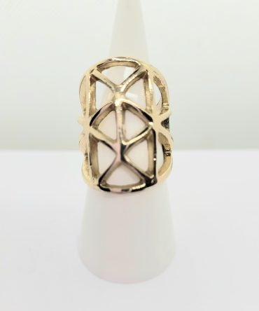 Large gold cross ring