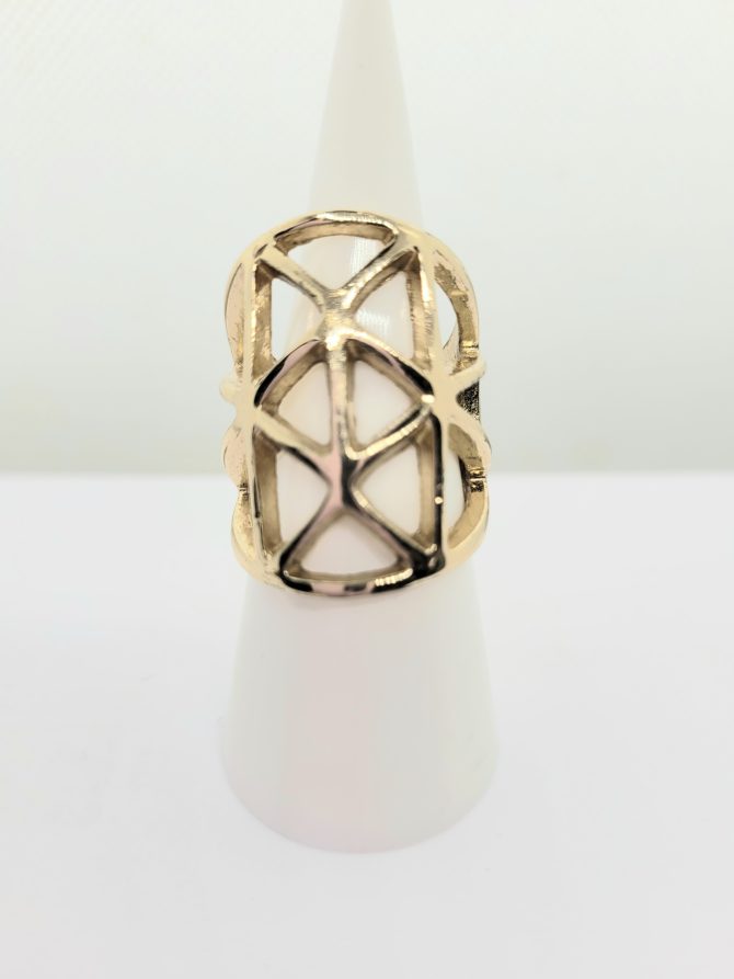 Large gold cross ring